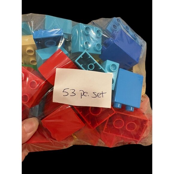 53 Pc Set Of Duplo Mixed Colorful Building Blocks - Picture 5 of 5